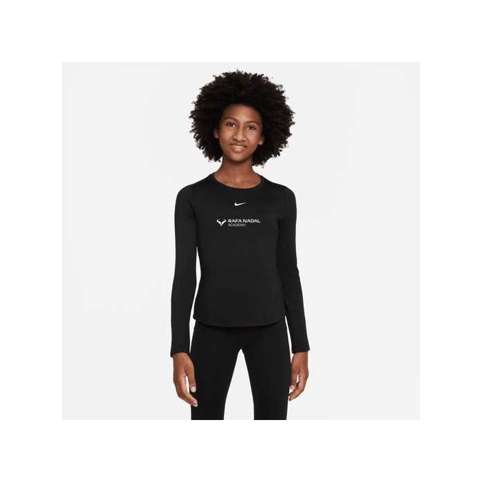 Rafa Nadal Academy T-shirt Manches Longues Noir Fille