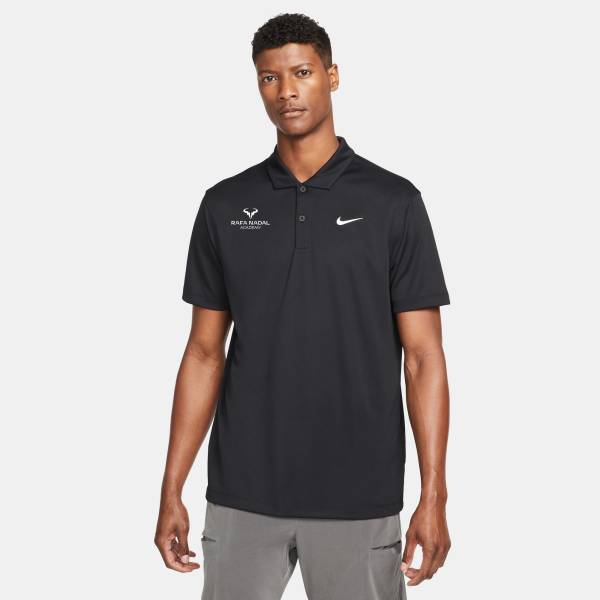 Rafa Nadal Academy Men's Black Dry-fit Polo