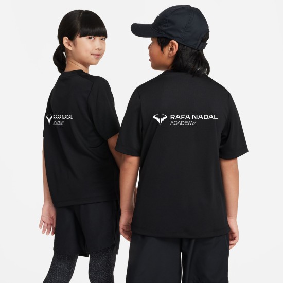 Rafa Nadal Academy Camiseta Negra Infantil Unisex