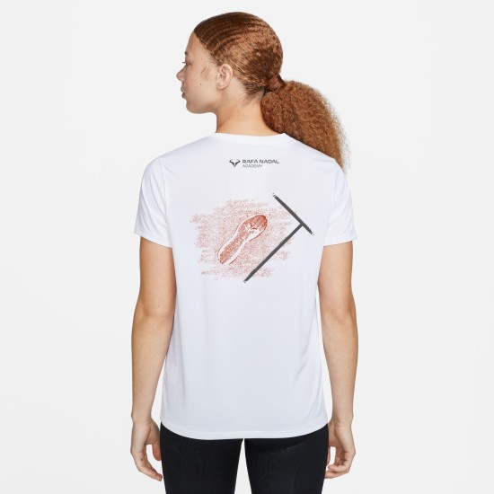 Rafa Nadal T-shirt Blanc Footprint Femme - Special Edition