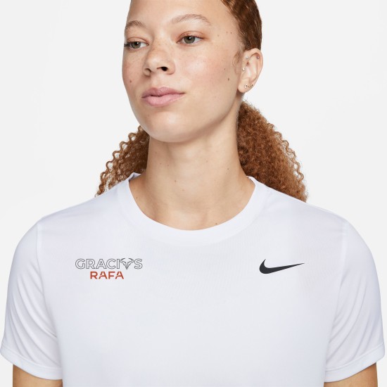 Rafa Nadal Women's White Footprint T-Shirt - Special Edition