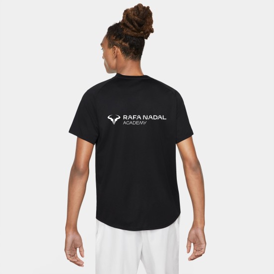 Rafa Nadal Academy Camiseta Negra Tenis Hombre