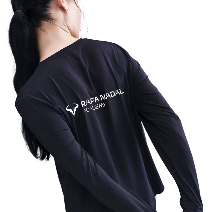 Rafa Nadal Academy Camiseta Manga Larga Negra Mujer