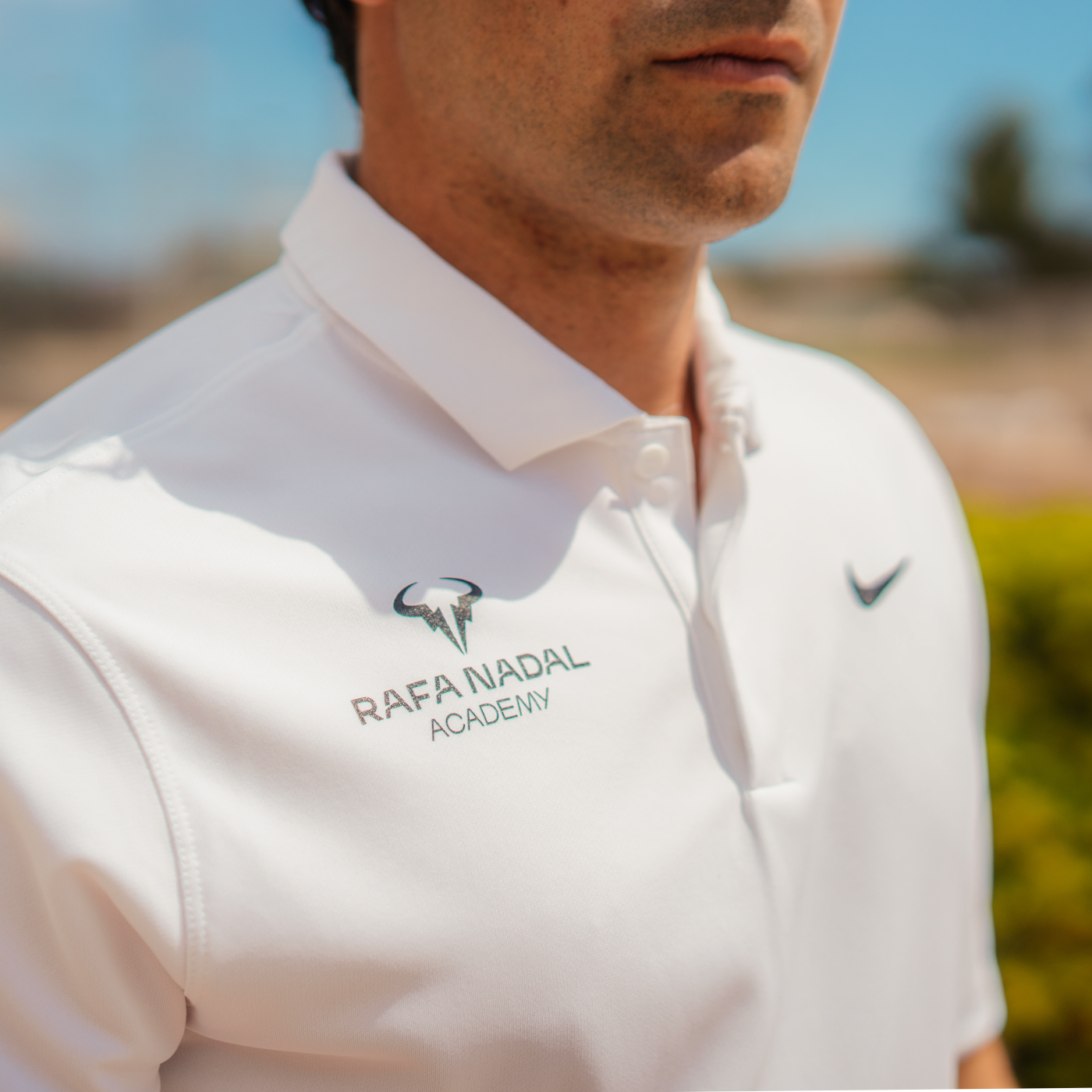 Rafa Nadal Academy Polo Dry Fit Blanc Homme