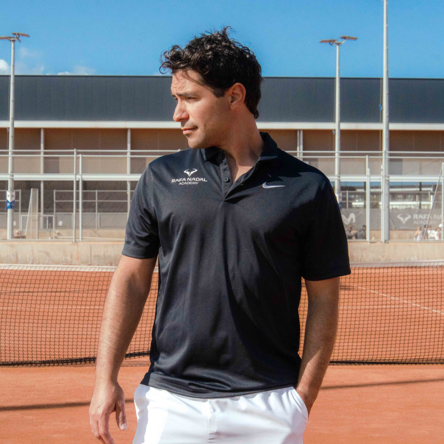 Rafa Nadal Academy Polo Tenis Negro Hombre