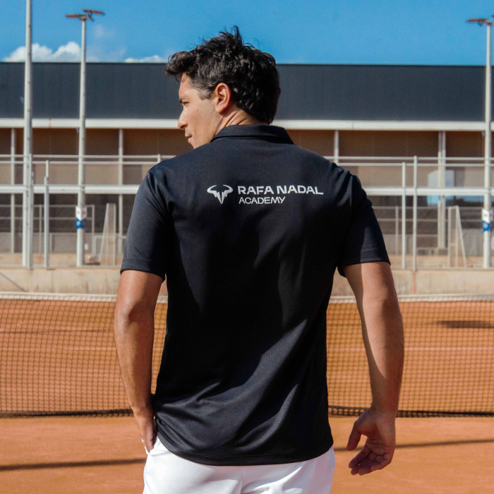 Rafa Nadal Academy Polo Tenis Negro Hombre
