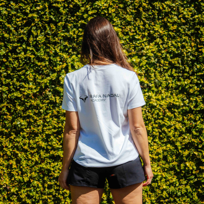 Rafa Nadal Academy Camiseta Blanca Mujer