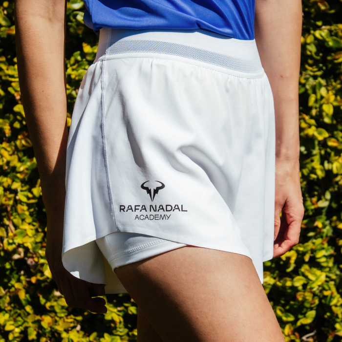 Rafa Nadal Academy Pantalón Corto Blanco Mujer