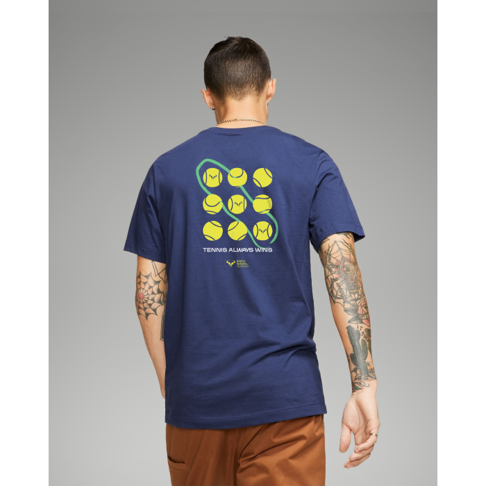 Rafa Nadal Academy Camiseta Azul Hombre -Tennis Always Wins-