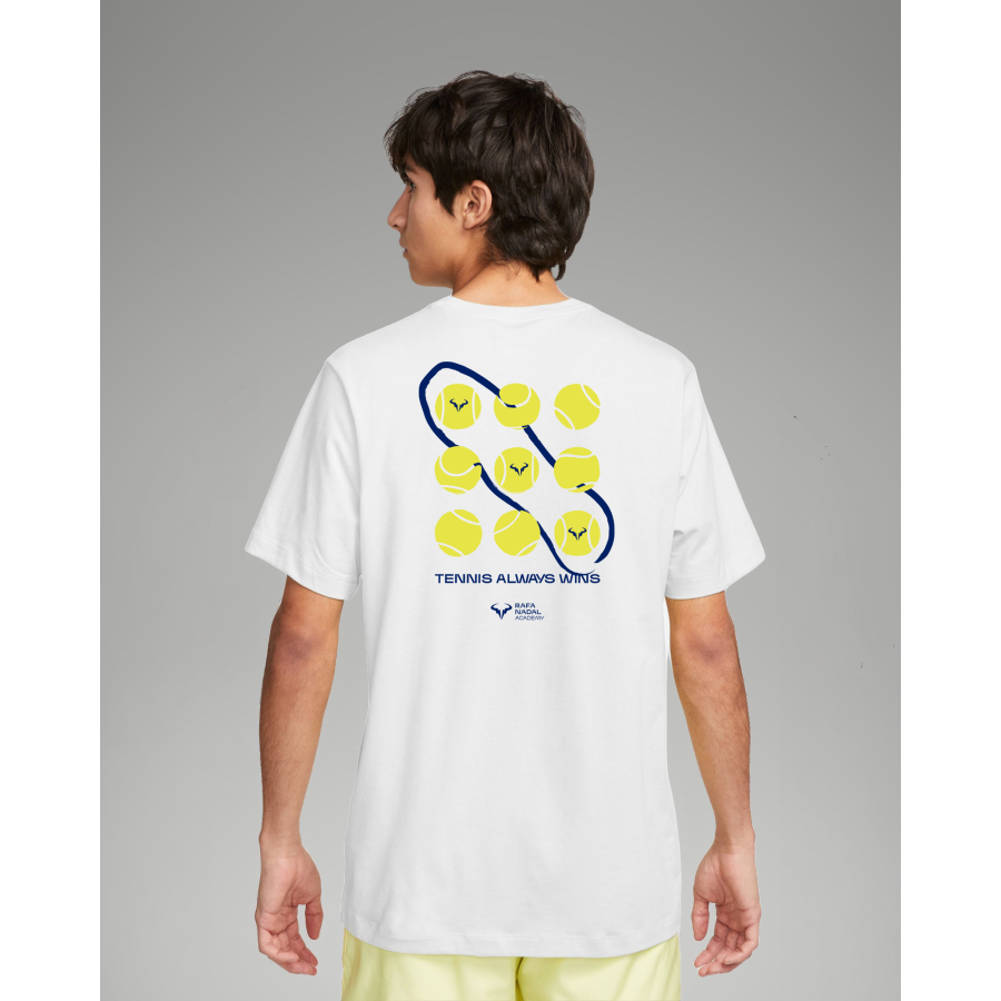 Rafa Nadal Academy Camiseta Blanca Hombre -Tennis Always Wins-